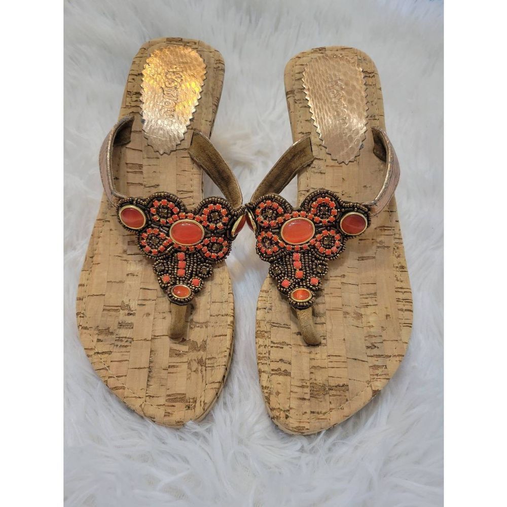 Mystique Jeweled Wedge Sandals Size 7 Women's